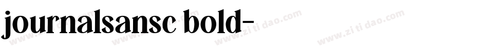 journalsansc bold字体转换